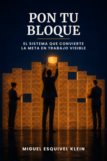 Portada de la obra Pon Tu Bloque, sobre cumplimiento y logro de metas